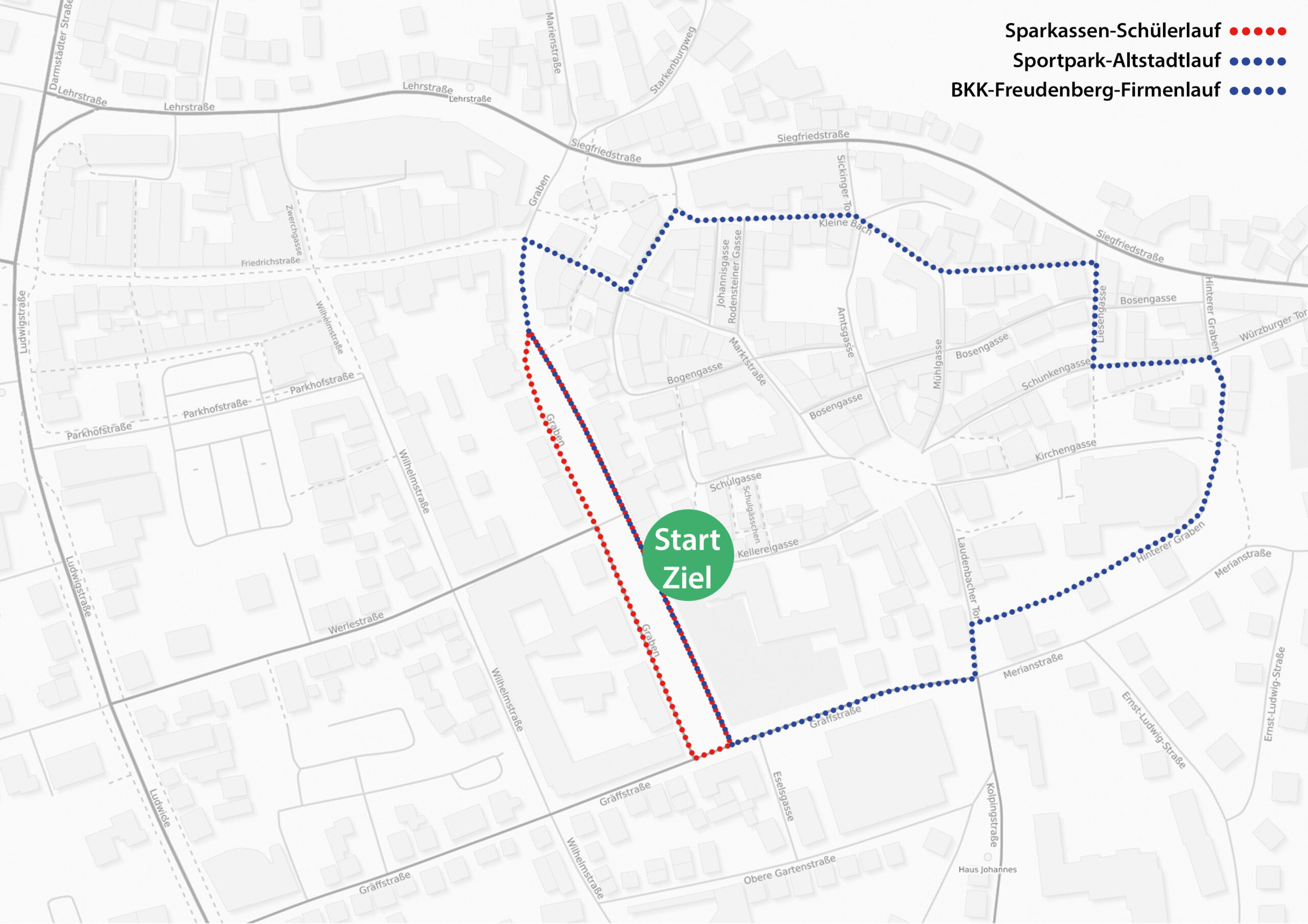 Streckenplan - Sportpark Heppenheim Altstadtlauf
